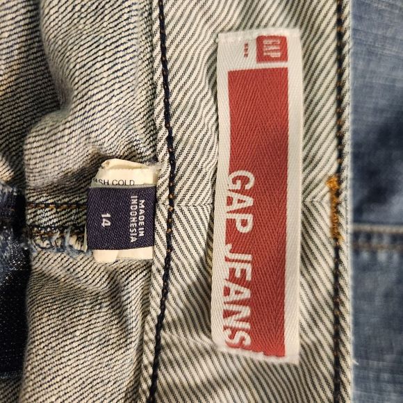 VTG Gap Jeans Blue Denim Mini Skirt Size 14 - Picture 5 of 6